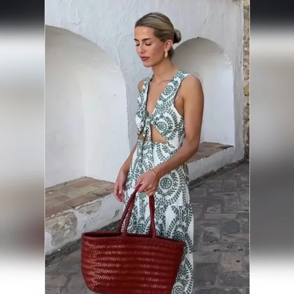 Zara Eyelet Low Back Dress - Picture 2 of 7